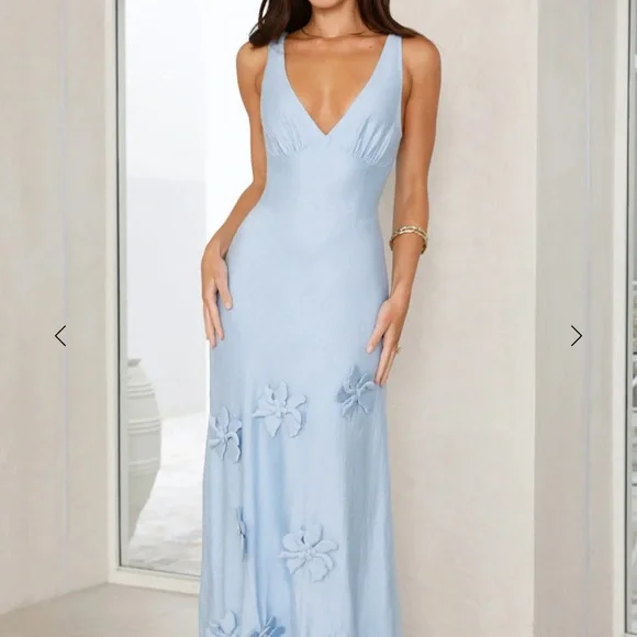 HELLO MOLLY - JUICY FLORAL MAXI DRESS BLUE - Picture 3 of 3